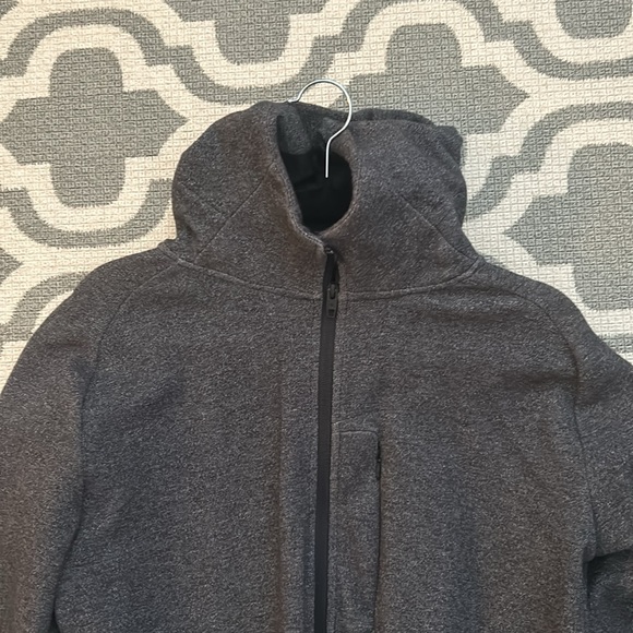 Medium Quicksilver Adapt heavyweight zip up hoodie in dark grey - Picture 2 of 3